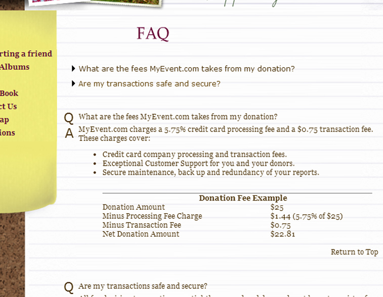 Fundraising FAQ